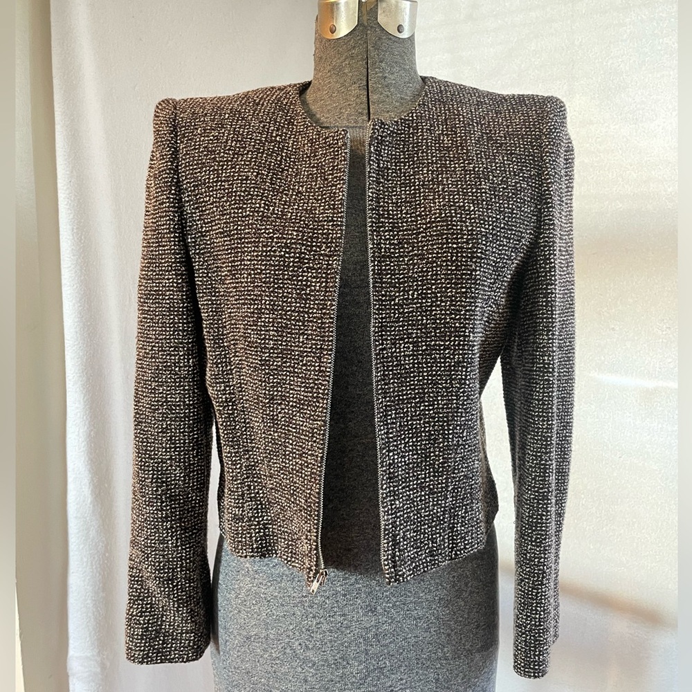 Linda Allard for Ellen Tracy cropped zip-front jacket - Picture 1 of 7